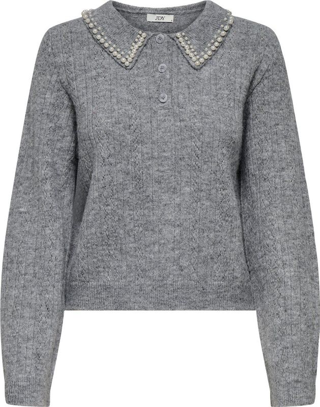 JDY - Gebreide Pullover - O-hals - Lange Mouwen - Parel Versiering