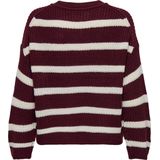 Jacqueline de Yong - Jdyjusty Stripe - Pullover - Cabernet/Ecru - Dames