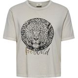 Jacqueline de Yong - Jdyfarock Elina Print Top - T-shirt - Wit