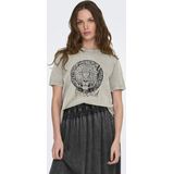 Jacqueline de Yong - Jdyfarock Elina Print Top - T-shirt - Wit