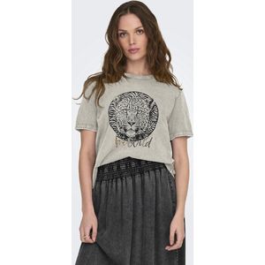 Jacqueline de Yong - Jdyfarock Elina Print Top - T-shirt - Wit