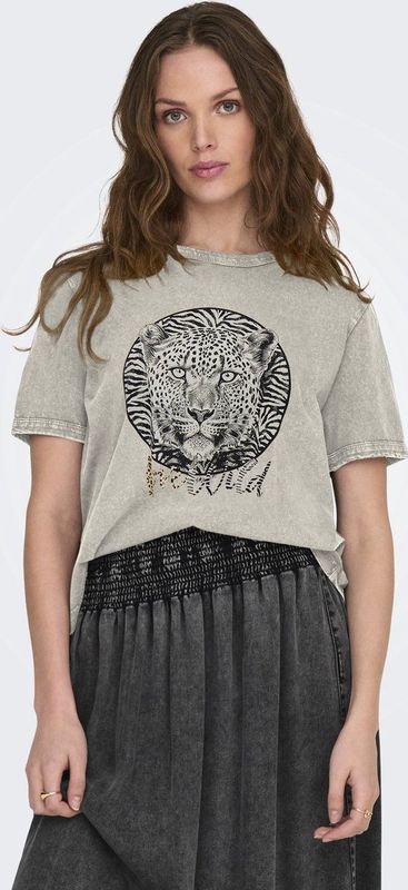 Jacqueline de Yong - Jdyfarock Elina Print Top - T-shirt - Wit