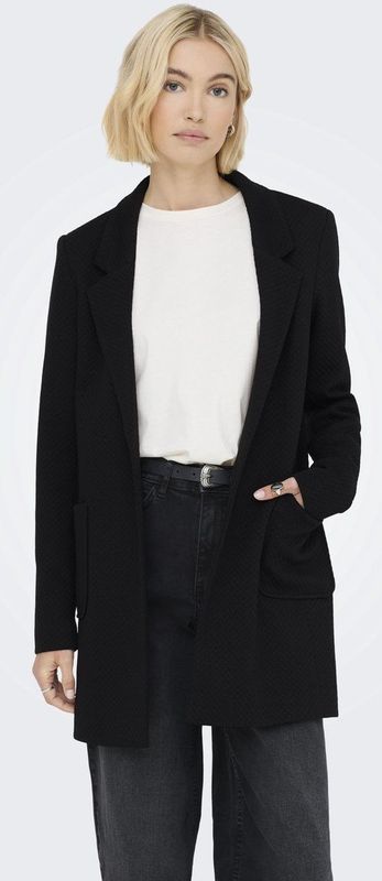 Only - ONLBAKER-NEVARA LIFE - Lange Jas - Zwart - 97% Polyester, 3% Elastaan
