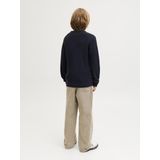 JACK & JONES JUNIOR trui donkerblauw grof gebreid