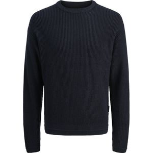 JACK & JONES JUNIOR trui donkerblauw grof gebreid