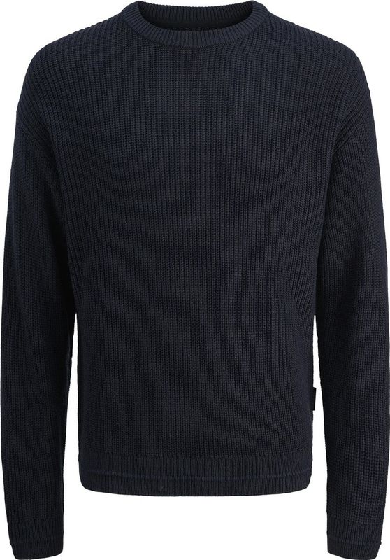 JACK & JONES JUNIOR trui donkerblauw grof gebreid