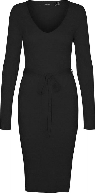 Vero Moda - Saba Rib - Gebreide Jurk - Lange Mouwen
