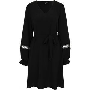 Vmmalva - Zwangerschapsjurk - V-Hals - Lange Mouwen - Inclusief Riem - Kanten Detail