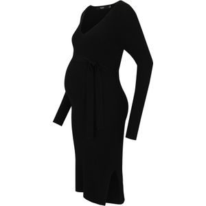 Vmmsaba - Zwangerschapsjurk - Gebreide Jurk - V-Hals - Lange Mouwen - Bodycon Fit