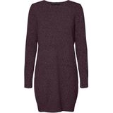 Vero Moda - VMMDOFFY - Gebreide Jurk - Wijnrood - Slanke Pasvorm