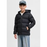 Jack & Jones - JJELEMENTS PU PUFFER JNR - Gewatteerde Jas - Zwart