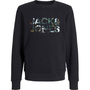 Jack & Jones Junior - JJGEPLAS - Sweatshirt - Blauw Groen Zwart Wit