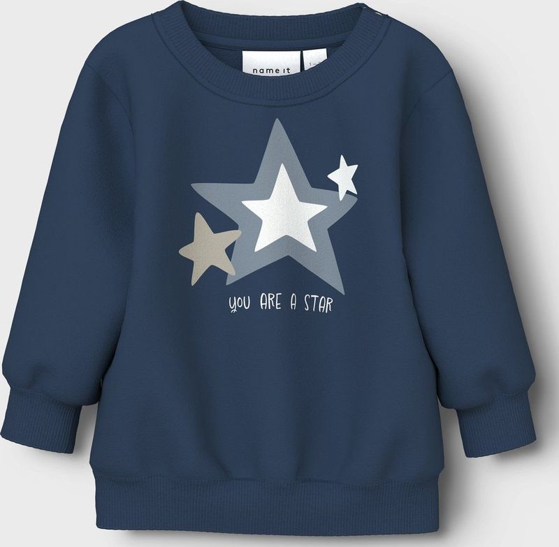 NAME IT - NBMVONNE - Sweatshirt - Beige - Nachtblauw - Lichtblauw - Wit