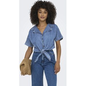 ONLY - ONLPaula - Blouse - Blauw - Denim - Kwartmouw