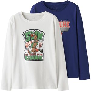 Sodalite Blue - Longsleeve - Bright White - Katoen/Elastaan