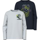 Navy Blazer - Longsleeve - Bovenmateriaal 95% Katoen 5% Elastaan