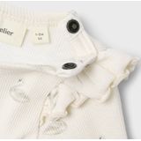 Romper - Lange Mouwen - Jersey - Grandad Hals - Drukknoopsluiting - Ruches