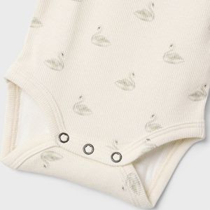 Romper - Lange Mouwen - Jersey - Grandad Hals - Drukknoopsluiting - Ruches