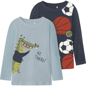 KACoen - T-shirts - 2-Pack - O-hals - Lange Mouwen - Regular Fit