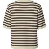 Pcorina - Gebreid Vest - Knus - Ronde Hals - Korte Mouwen - Knoopsluiting