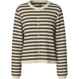 Pcorina - Gebreid Vest - Knus - Ronde Hals - Korte Mouwen - Knoopsluiting