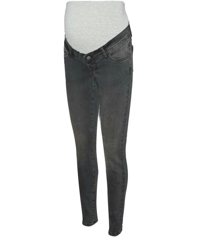 Mamalicious - Mila Slim Fit - Zwangerschapsjeans - Medium Wassing - Ondersteunende Buikband