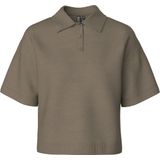 Pcorina - Gebreid Poloshirt - Korte Mouwen - Regular-fit