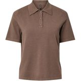 Pcorina - Gebreid Poloshirt - Korte Mouwen - Regular-fit