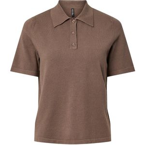Pcorina - Gebreid Poloshirt - Korte Mouwen - Regular-fit