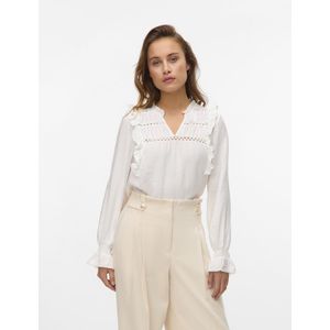 Vmelsie - Blousetop - Hoge Hals - Lange Mouwen - Ruches - Regular Fit
