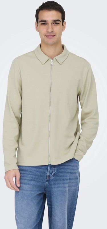 Only & Sons - ONSNEWKODYL - Sweatvest - Lichtgrijs - Gerecycled Materiaal