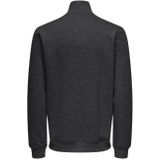 ONLY & SONS - Sweater - Antraciet - Regular Fit - Lange Mouwen - Opstaande Kraag met Korte Rits
