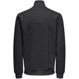 ONLY & SONS - Sweater - Antraciet - Regular Fit - Lange Mouwen - Opstaande Kraag met Korte Rits