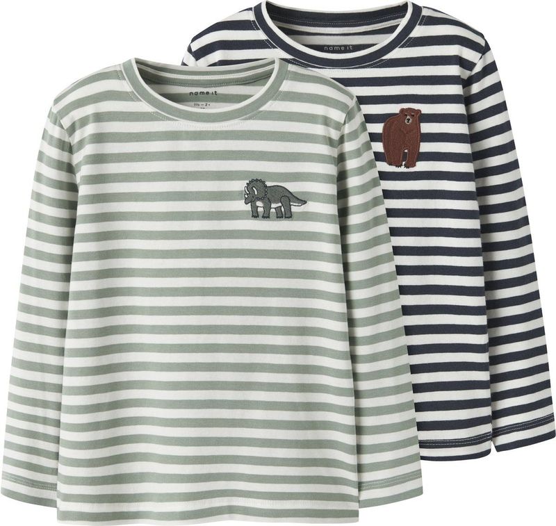 Top - 2-pack - Lange Mouwen - Jersey - Regular Fit