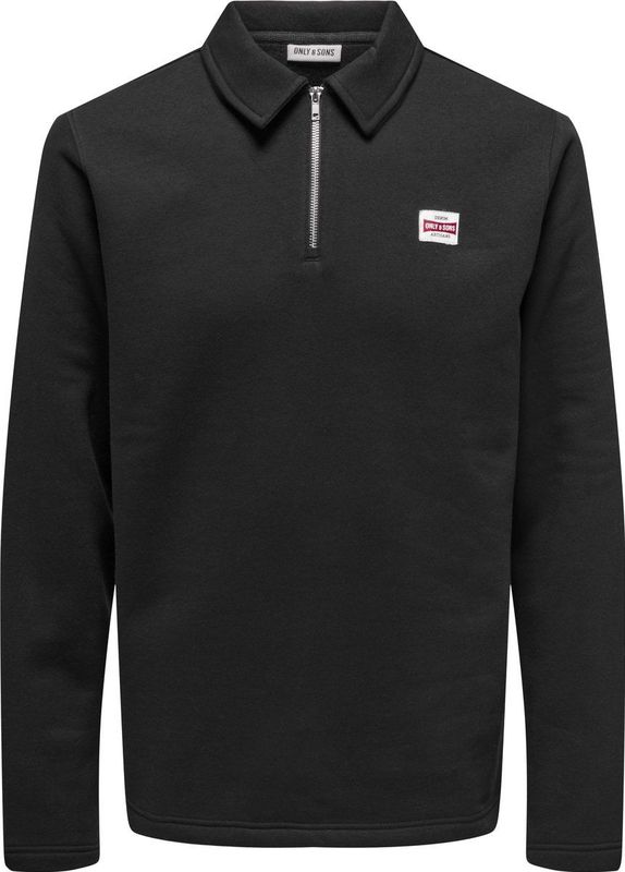 Onsdawson - Sweatshirt - Polo - Lange Mouwen - Ritssluiting - Regular Fit