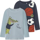 KACoen - T-shirts - 2-Pack - O-hals - Lange Mouwen - Regular Fit