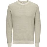 ONLY & SONS - Gebreide Trui - Gemêleerd Beige - Regular Fit