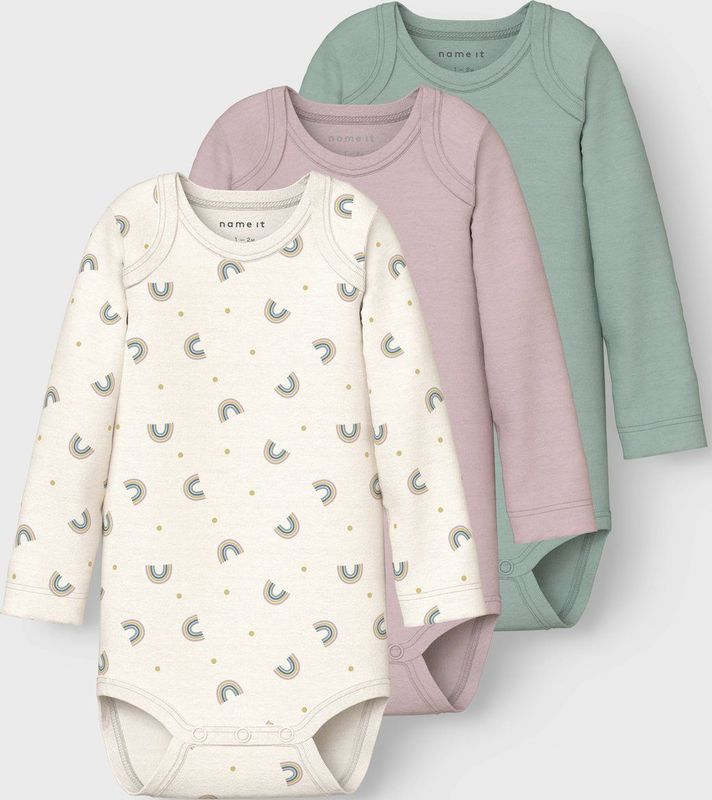 Body - Gestreept - Ribgebreid - Lange Mouwen - 3-Pack