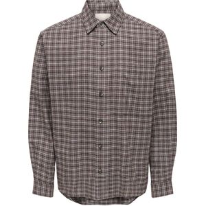 ONLY & SONS - Loose Casual Overhemd - Bruin - Katoen