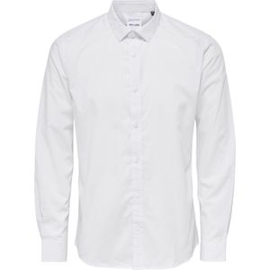 Only & Sons - ONSSANE - Overhemd - Wit - Slim Fit - Lange Mouw