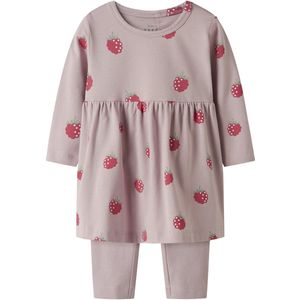 Jurkenset - Print - Jersey - O-hals - Lange Mouwen - Regular Fit