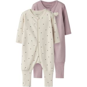Name It - Heart - Pyjama - 2 Eenheden - Lange Mouwen - Ritssluiting