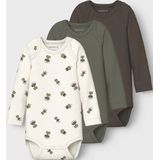 Body - Gestreept - Ribgebreid - Lange Mouwen - 3-Pack