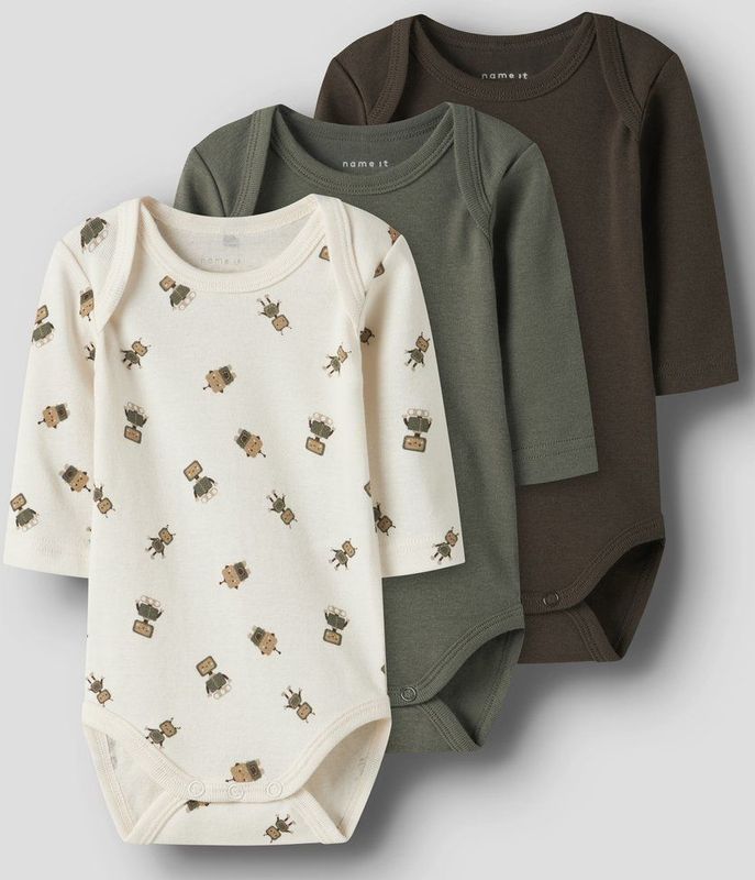 Body - Gestreept - Ribgebreid - Lange Mouwen - 3-Pack