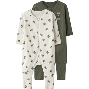 Pyjama - Print - Biologisch Katoen - 2-Pack - Lange Mouwen - Ritssluiting