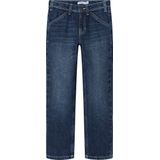 Jeans - Straight-fit - Denim - Met Verstelbare Taille - Slijtageplekken