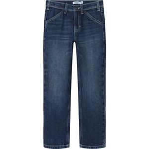 Jeans - Straight-Fit - Denim - Verstelbare Taille - Slijtageplekken