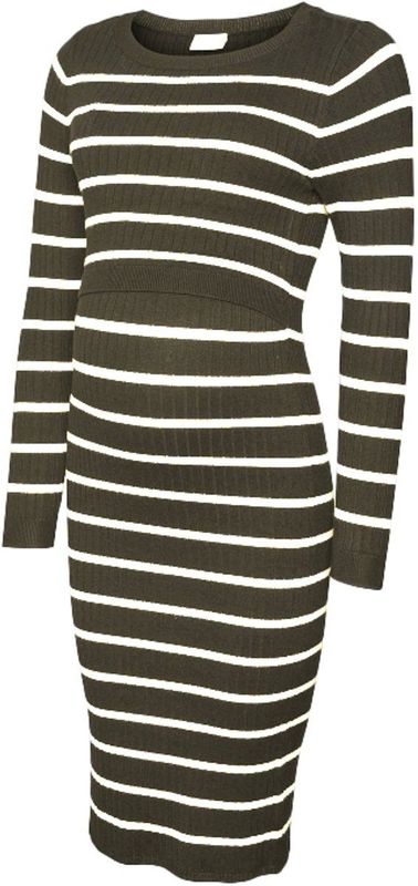 Mamalicious - Newsiv June - Gebreide Jurk - Lange Mouwen - Knielengte