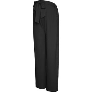 Broek - Wide Leg Fit - Zwart - Katoen - Met Buikband