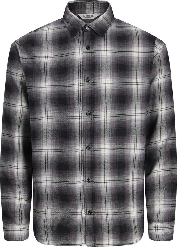 JJ Rebel - JREBJETT - Overhemd - Antraciet Lichtgrijs Donkergrijs - Comfort Fit